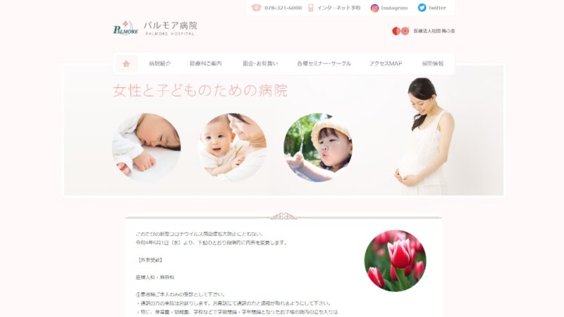 パルモア病院（医療法人社団 純心会） WEBサイト