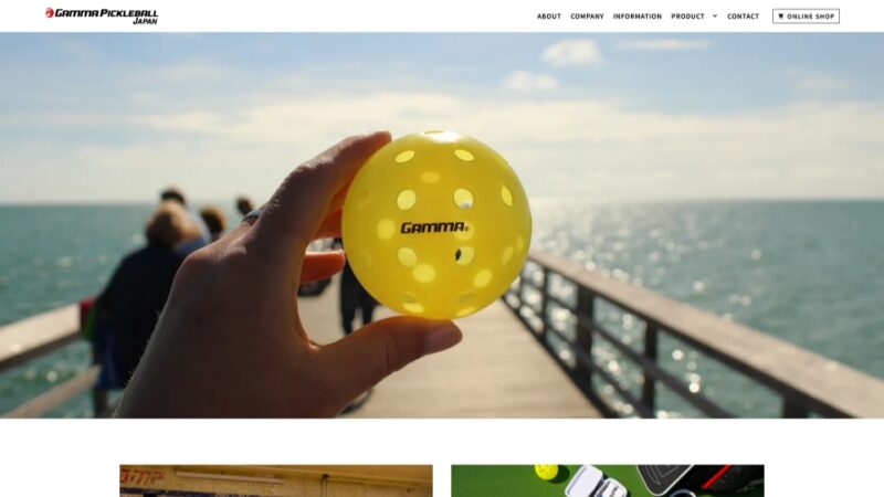 GAMMA PICKLEBALL JAPAN WEBサイト実績（PC版）